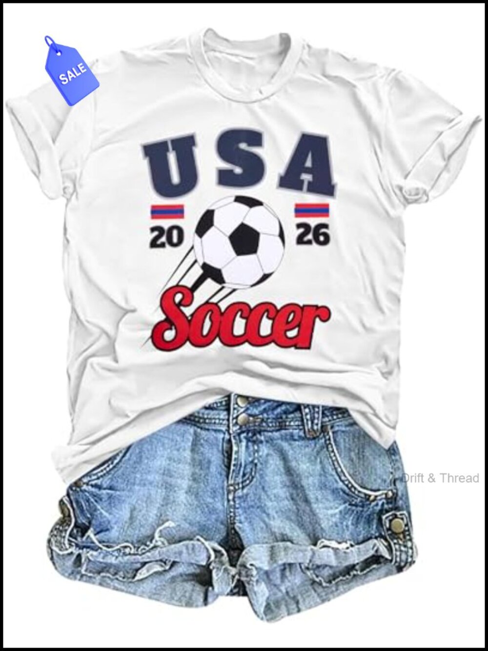 Women's USA Soccer 2026 Graphic T-Shirt Short Sleeve Crew Neck Game Day Tee